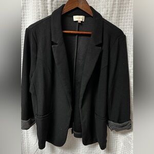Skies Are Blue Casual Black Blazer – Size XXL, Effortless & Chic!
